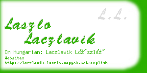 laszlo laczlavik business card